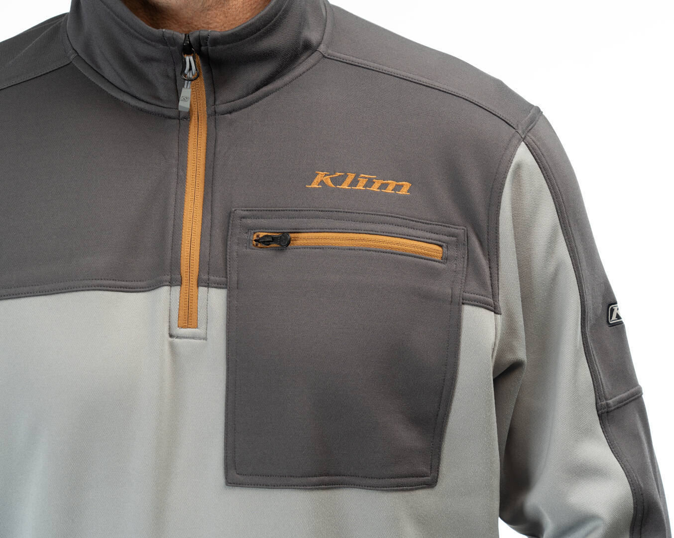 Klim Glacier 1/4 Zip Pullover hellgrau/dunkelgrau 3XL Abbildung 2