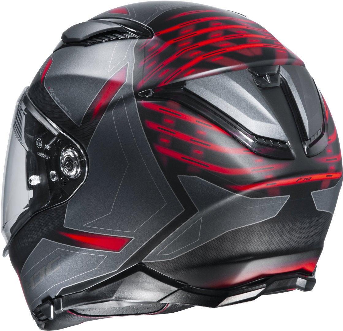 HJC F70 Dever Helm grau/rot L (59/60) Abbildung 2