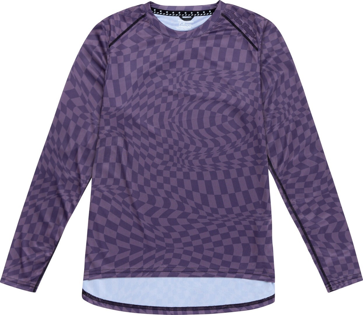 Troy Lee Designs Lilium LS Twisted Checkers Ladies Cykel tröja lila S Figur 1
