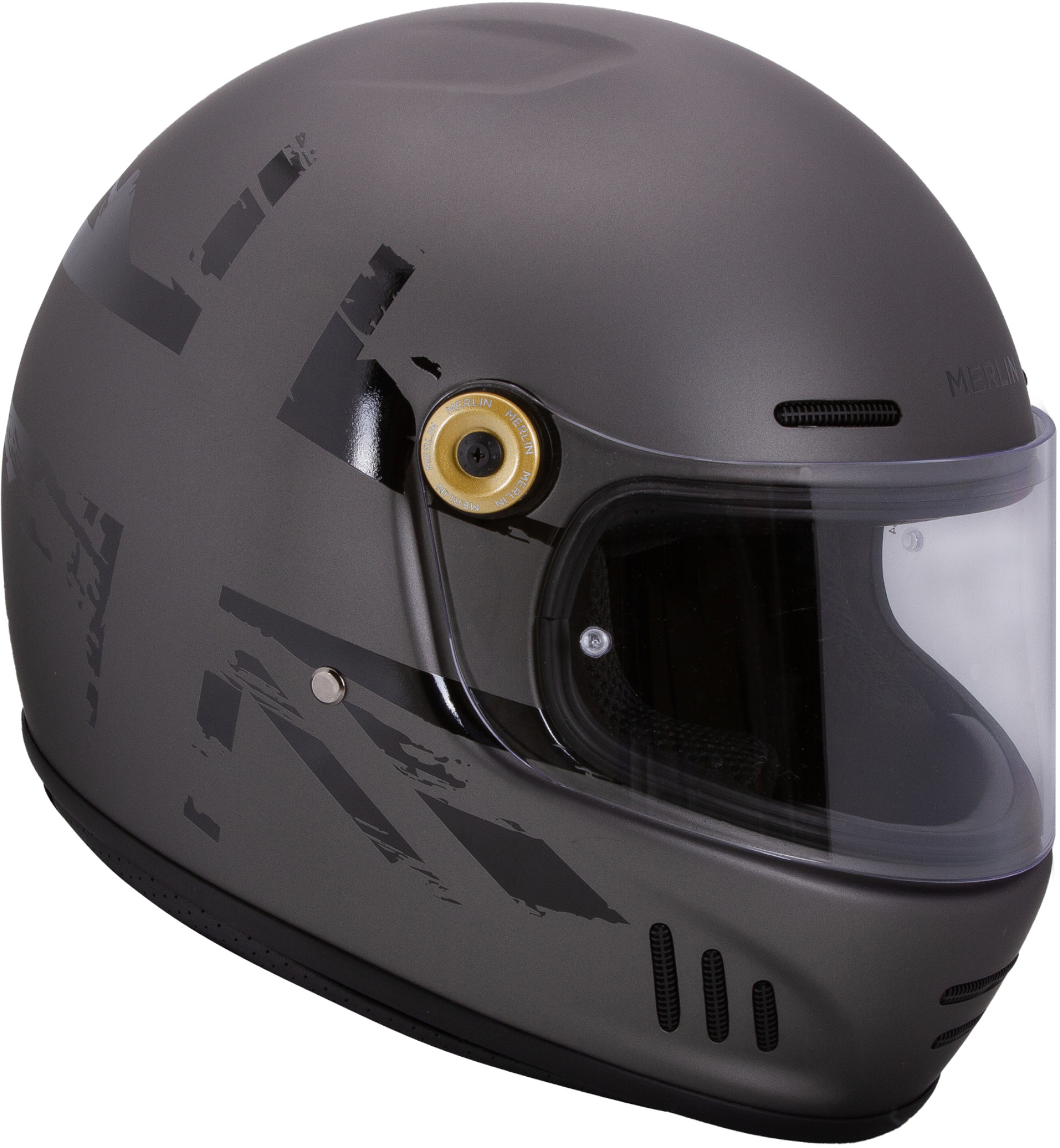 Side view of Merlin Revival Vintage Union Helmet