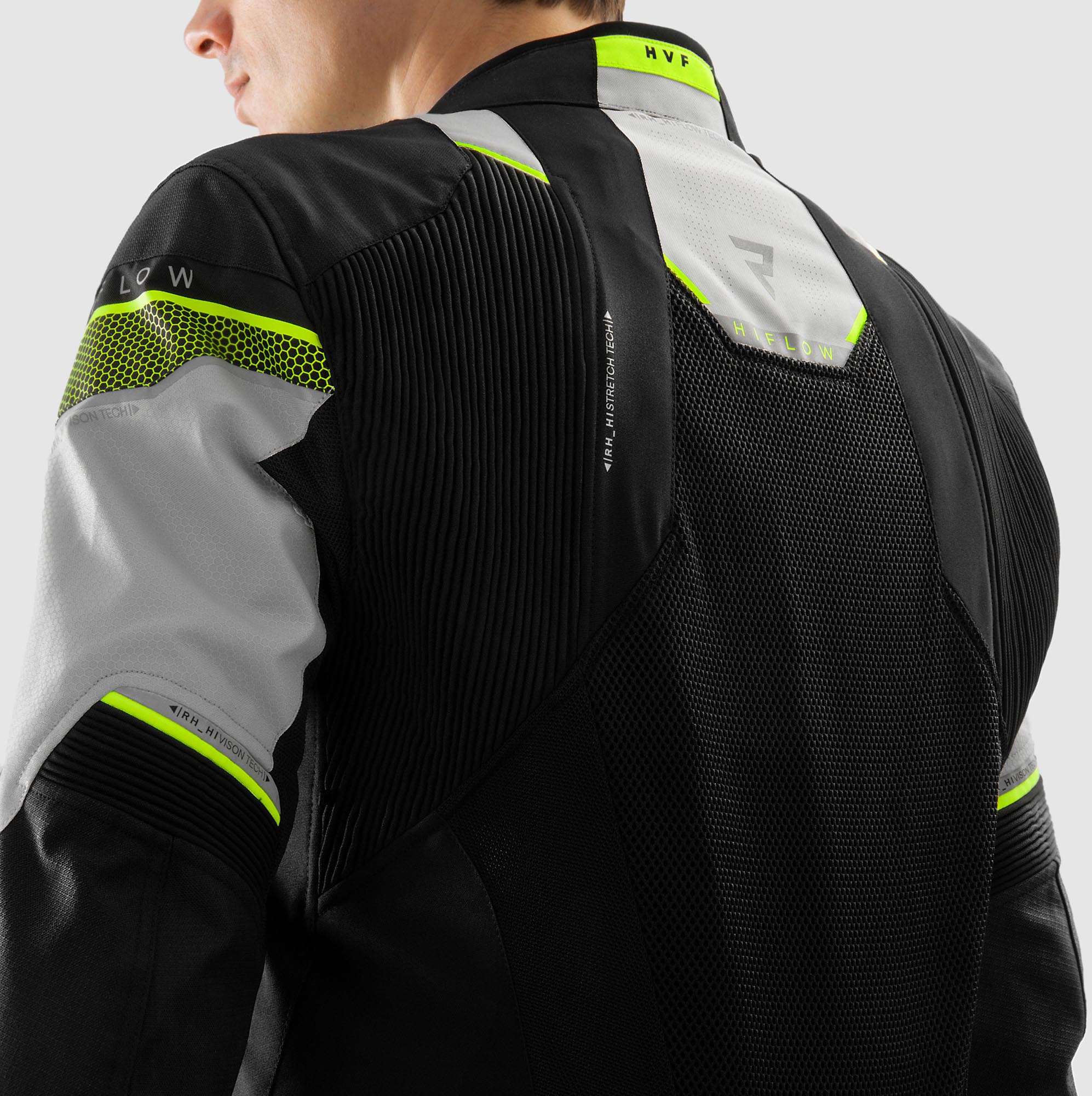 Rebelhorn Hiflow 5 waterproof Motorcycle Textile Jacket black/grey/yellow M Figure 5