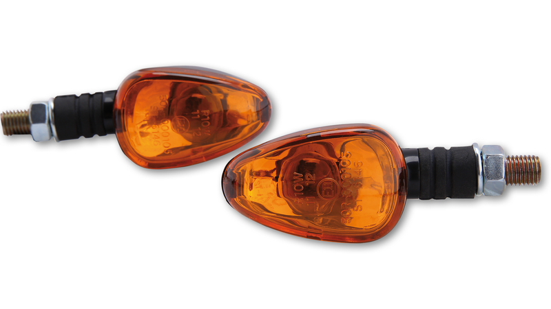 HIGHSIDER Smart Little Duke Bulb Mini Indikator Kropp Svart / Lins Orange (Par), Fram & Bak Figur 4