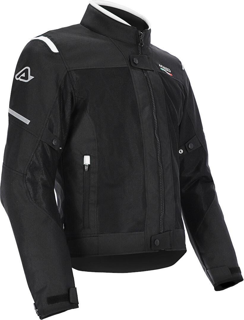 Acerbis On Road Ruby Motorrad Textiljacke schwarz/weiß L Abbildung 1