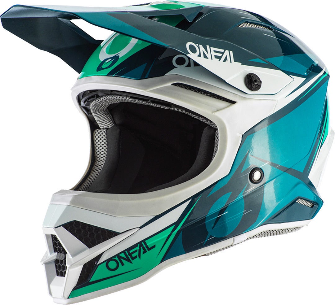 Oneal 3Series Stardust Capacete de Motocross azul/verde M (57/58) Figura 1