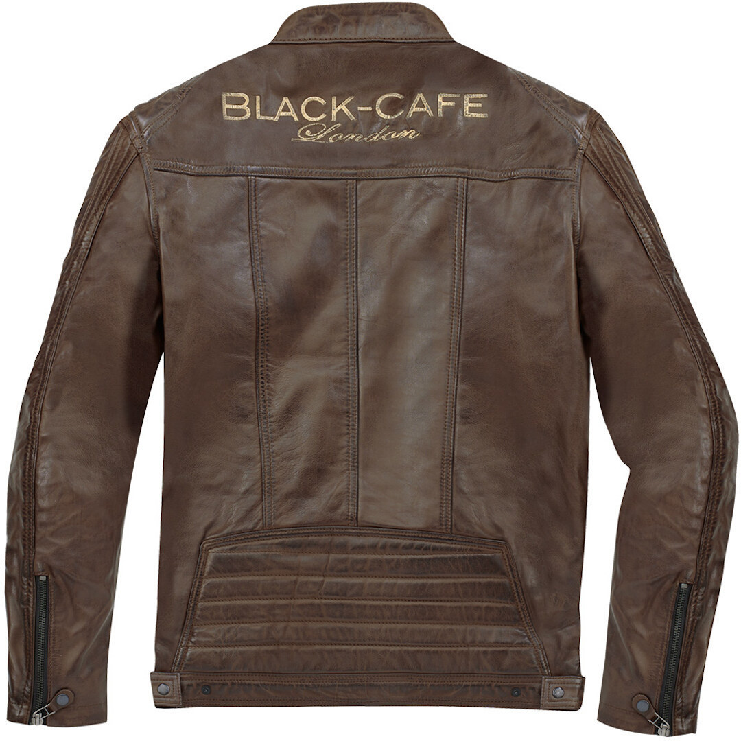 Black-Cafe London Miami Jachetă de piele de motocicletă Maro 60 Figura 2