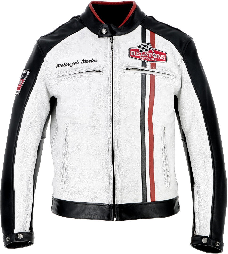 Helstons Jay Motul Edition Motorrad Lederjacke schwarz/weiß 3XL Abbildung 1