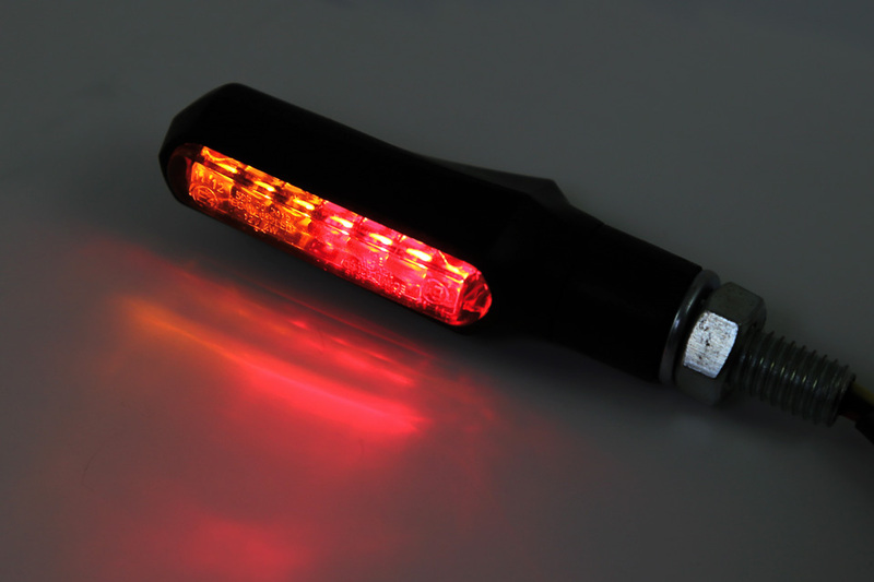 HIGHSIDER Smart Shorty-Fin LED 3in1 Indikator Bakljus Kombination Kropp Svart / Lins Rökt (Par), Bak Figur 5