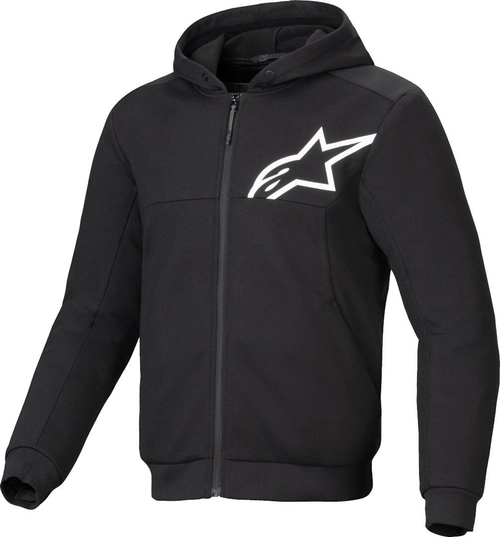 Alpinestars Men's Black Chrome V2 Sport Motorcycle Zip Hoodie