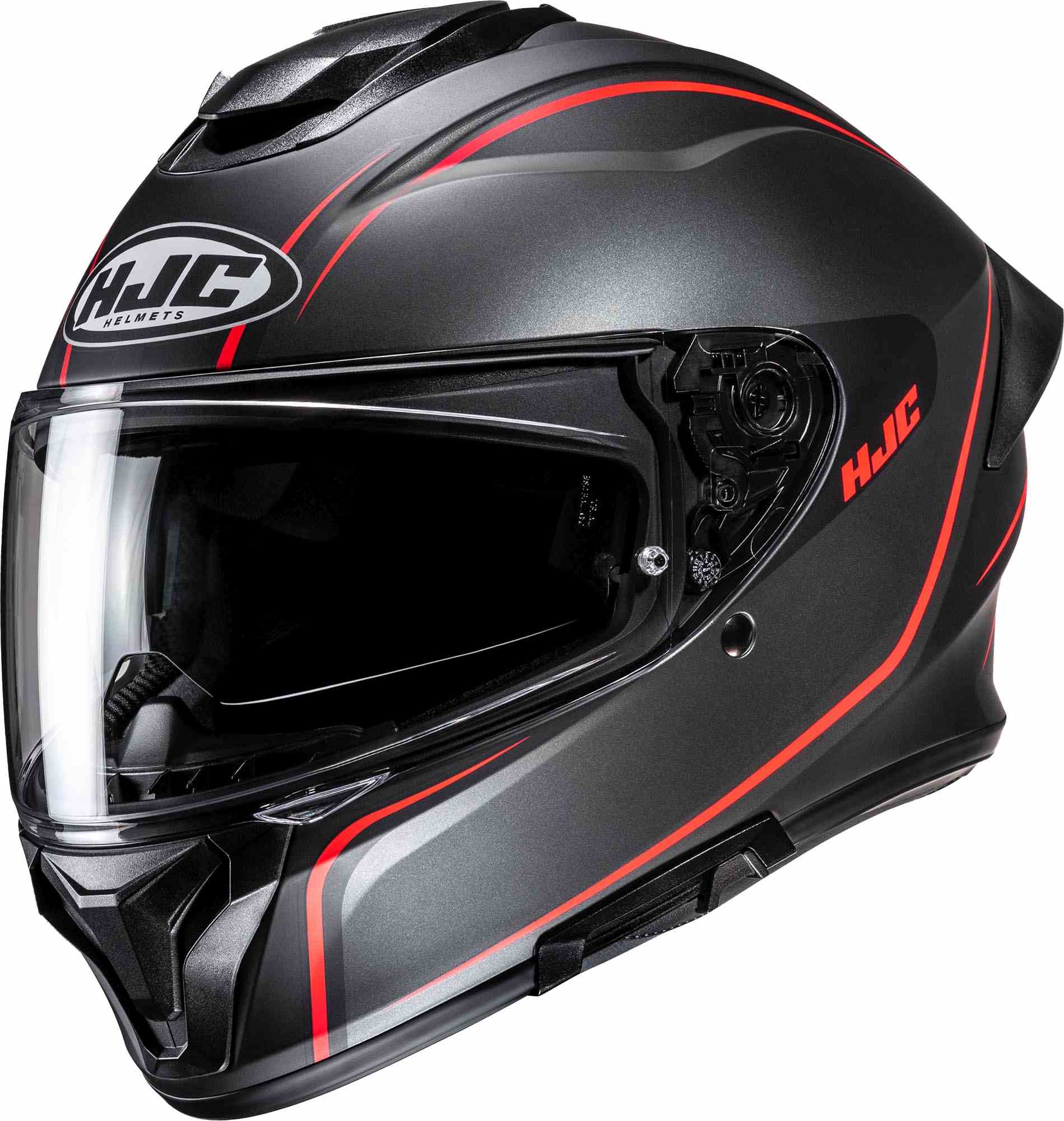 HJC C71 Quez Helm anthrazit/rot S (55/56) Abbildung 1