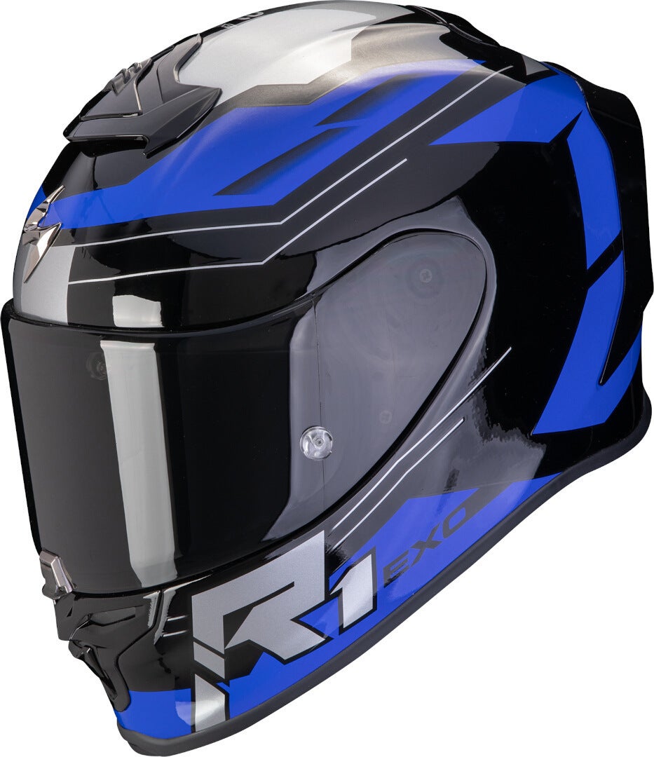 Scorpion Exo-R1 Evo Air Blaze Casco nero/blu M (57/58) Figura 1