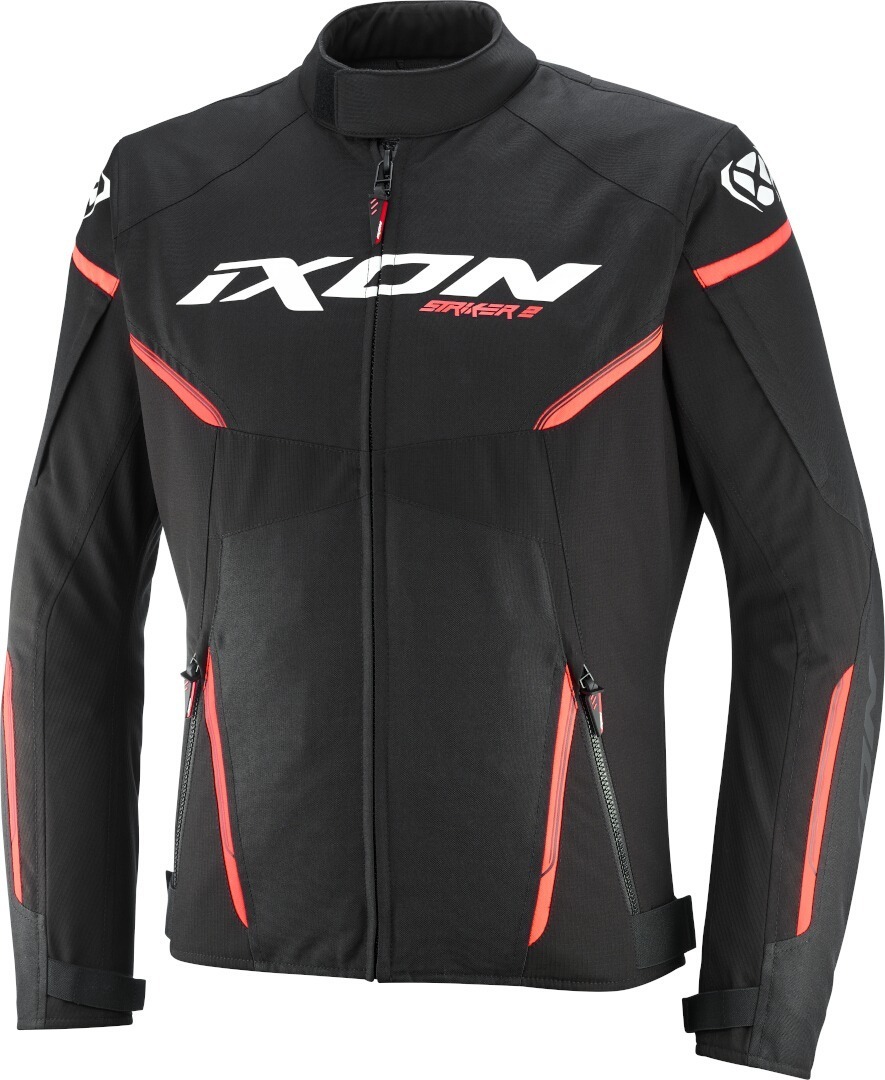 Ixon Striker 2 waterproof Motorcycle Textile Jacket black/white/red 3XL Figure 1
