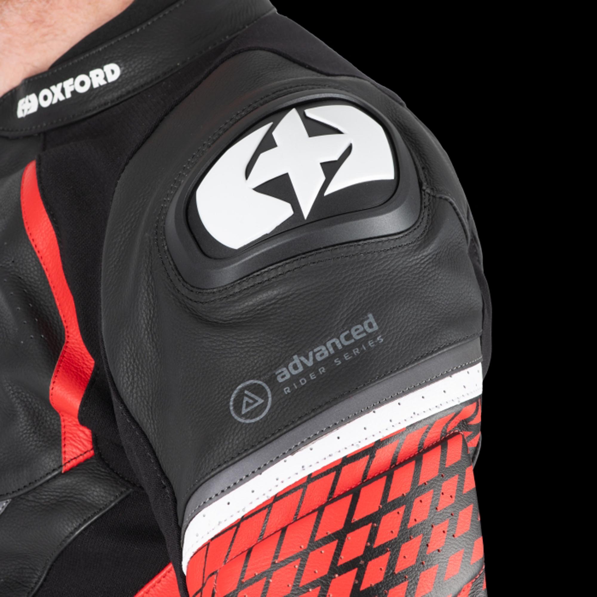 Oxford Nexus 1.0 Jachetă de piele de motocicletă Negru/Roșu 54 Figura 8