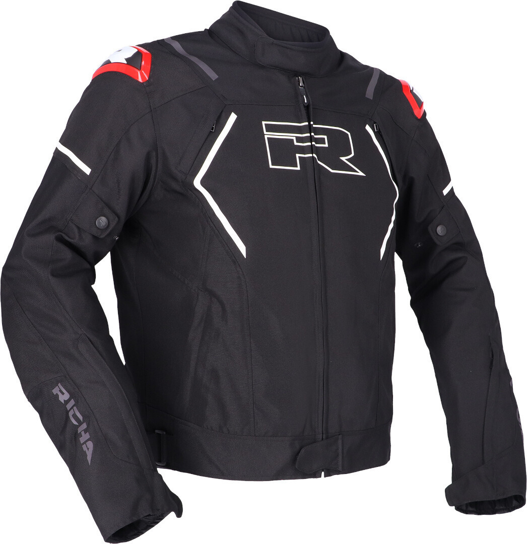 Richa Vendetta waterproof Motorcycle Textile Jacket black/white/red 3XL Figure 1