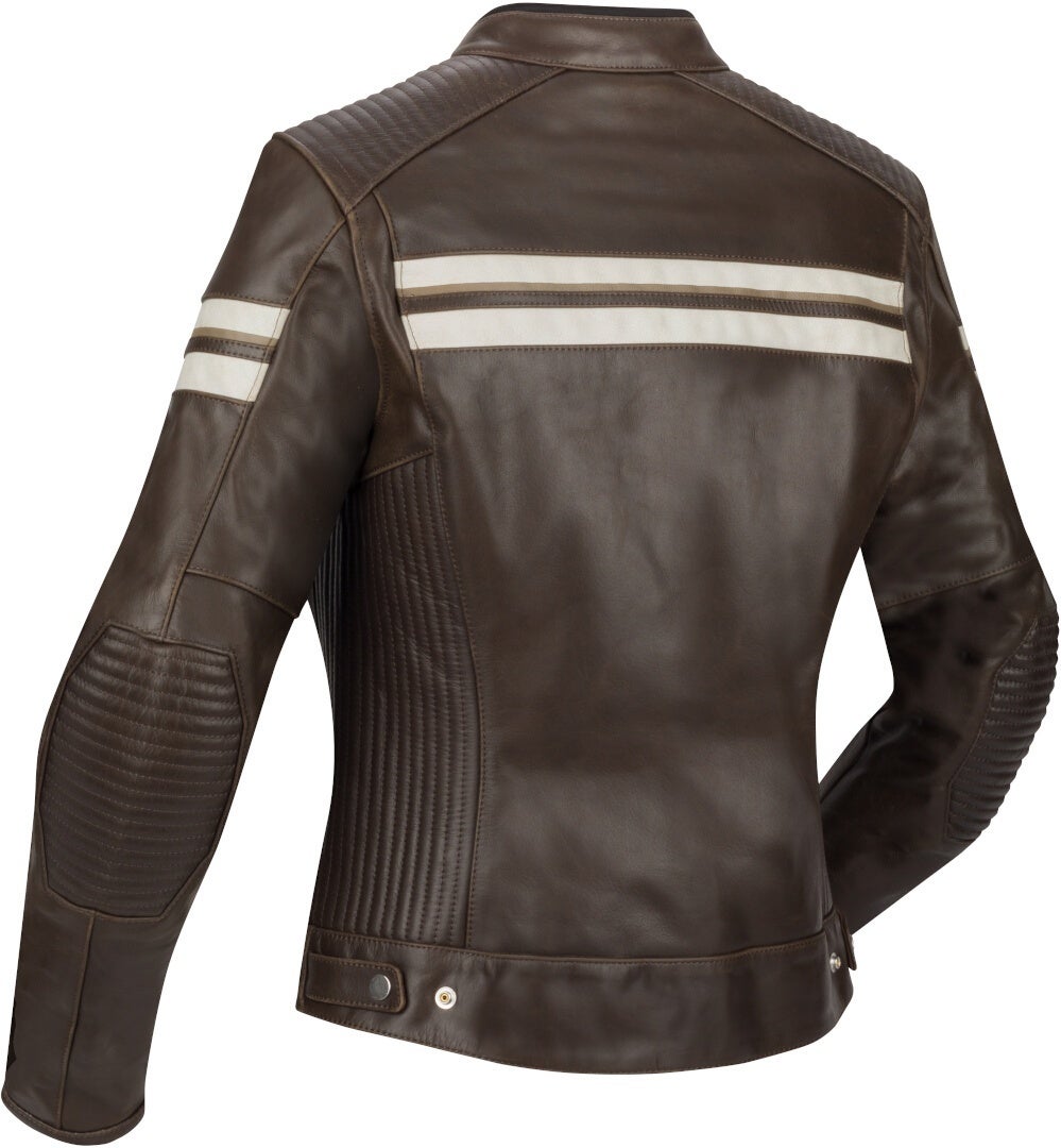 Segura Romeo Dames Motorfiets Lederen Jas bruin/wit 38 Figuur 2