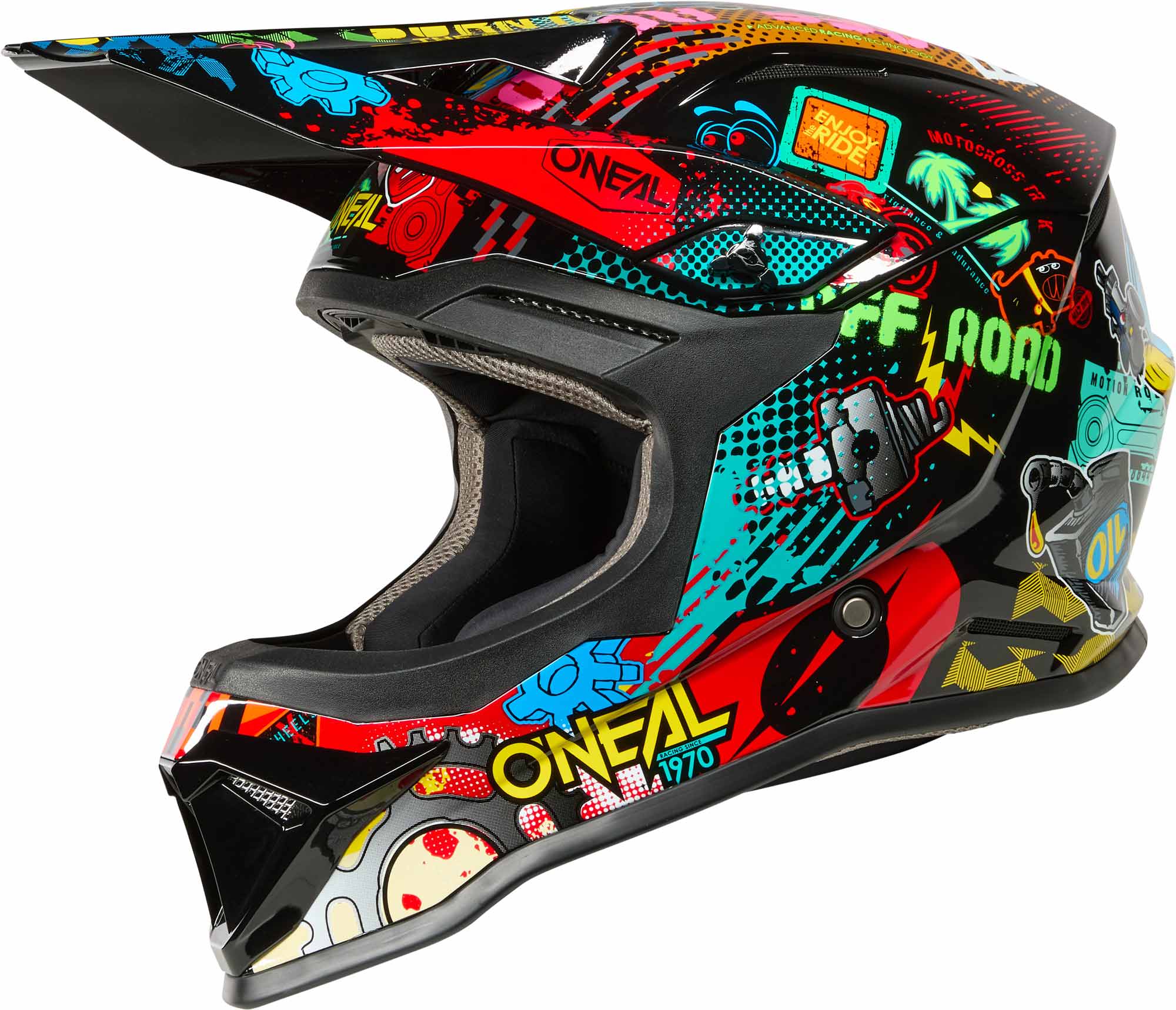 Oneal 1SRS VIBRANT Youth Motocross Helmet colorful Y/XL (51-52) Figure 3