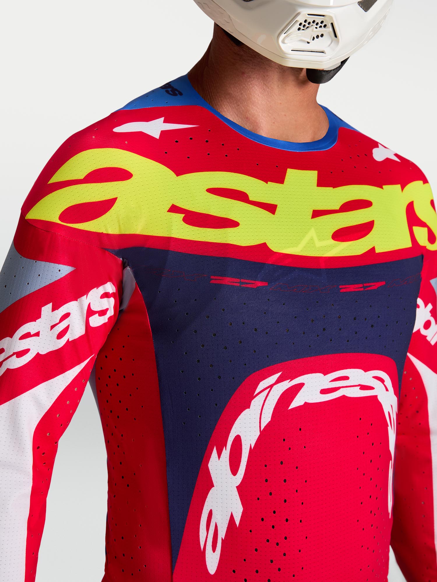 Alpinestars Supertech Dyna Motocross Jersey red/white/blue L Figure 5