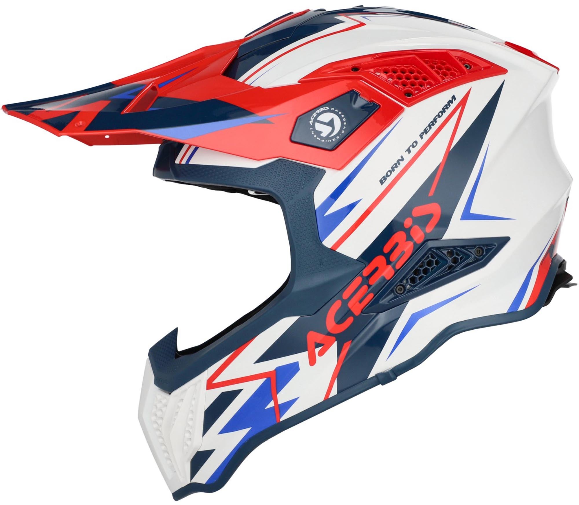 Acerbis Airstrike-X Graphic Motocross Helmet white/blue/red M (57/58) Figure 3