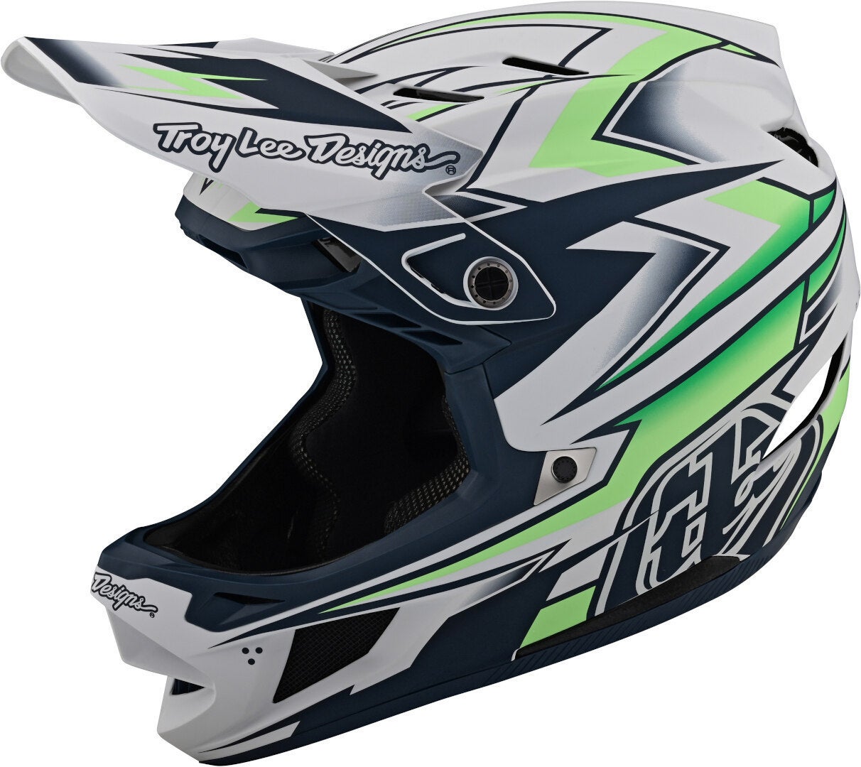 Troy Lee Designs D4 MIPS Composite Volt Downhill Helmet white/green S (55/56) Figure 1