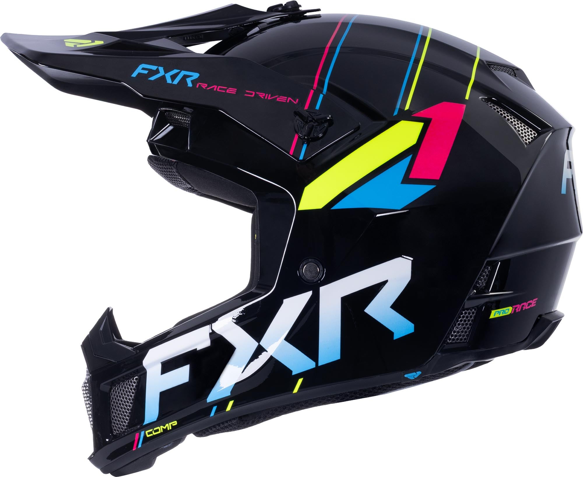 FXR Clutch Comp Casco da motocross nero/blu/giallo 3XL Figura 4
