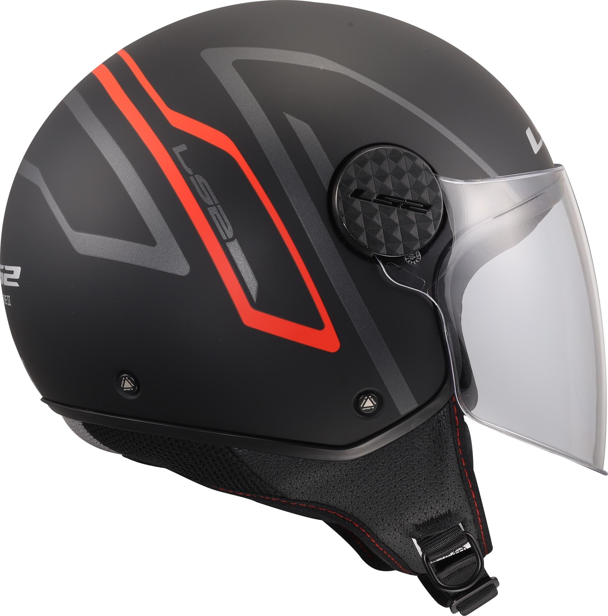 LS2 OF558 Sphere Lux II Minim Open-Face Helmet black/red XXL (63/64) Figure 7