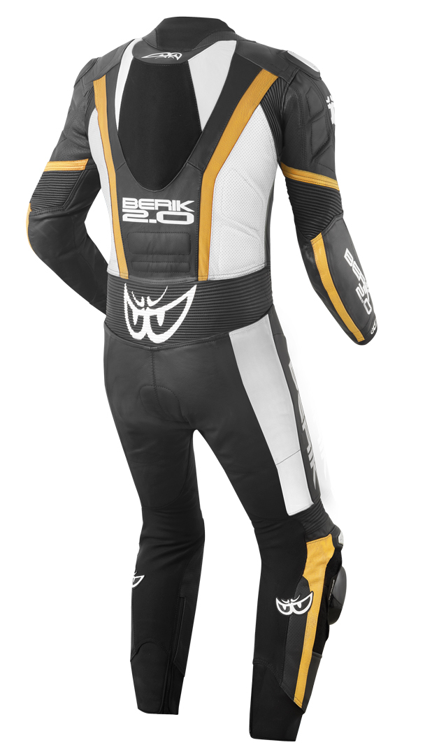 Berik Losail One Piece Motorcycle Leather Suit black/white/bronze 52 Figure 2