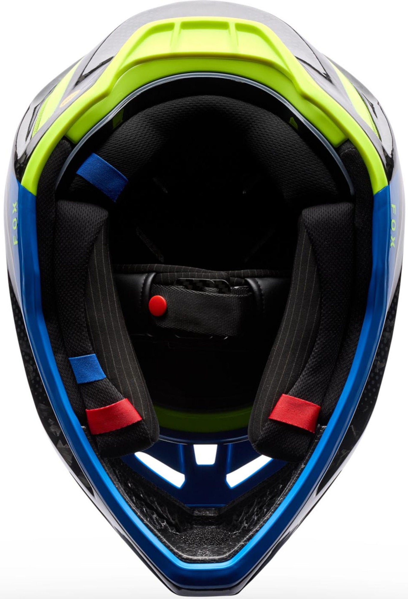 FOX V3 RS Tactile Carbon Casque de motocross bleu/jaune/noir XL Figure 6