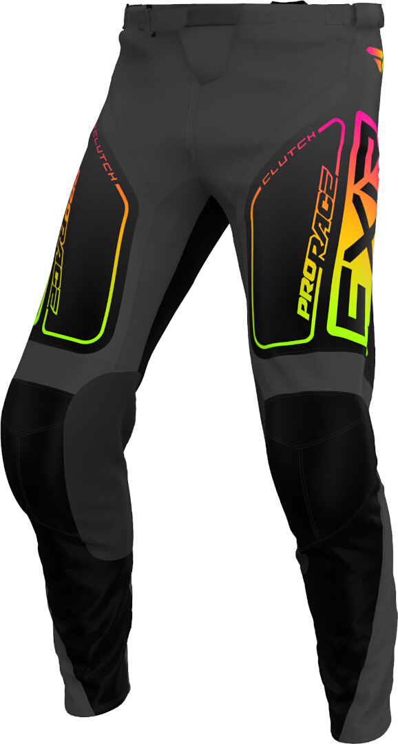 FXR Clutch 2024 Motocross byxor för barn Svart/neon 5 Figur 1