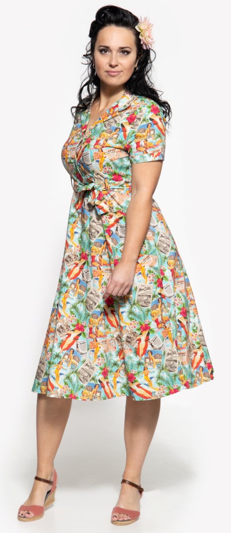Queen Kerosin Vintage Summer Swing Abito da donna XXL Figura 1