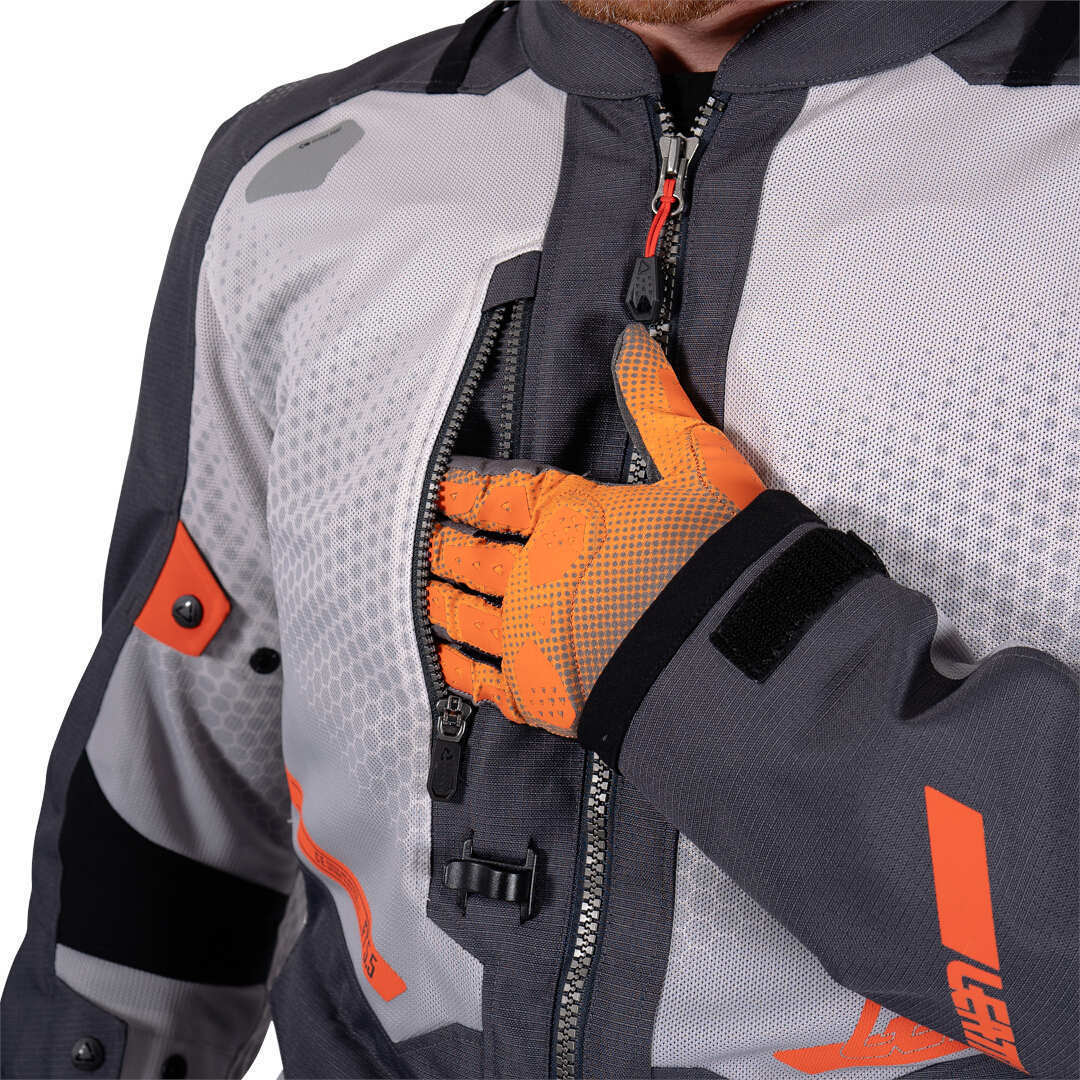 Leatt ADV Flowtour 5.5 waterproof Motorcycle Textile Jacket light grey/dark grey L Figure 11