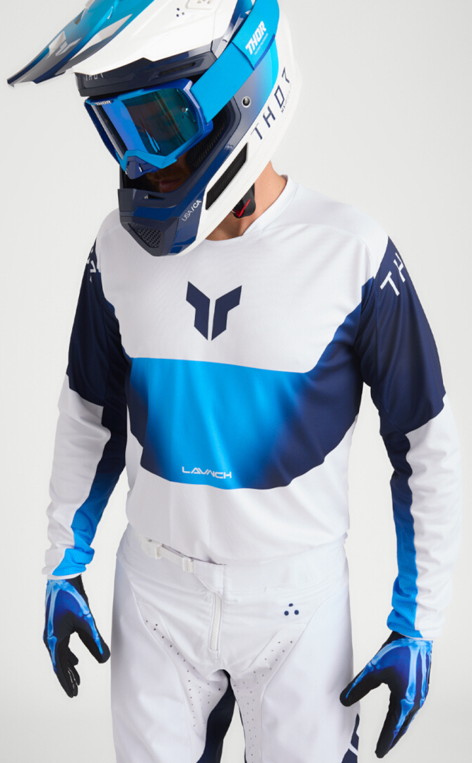Thor Launchmode Storm Motorcross Jersey wit/blauw XL Figuur 9