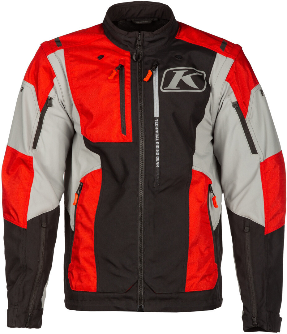 Klim Dakar Motorcycle Textile Jacket grey/black/red XXL Figure 5