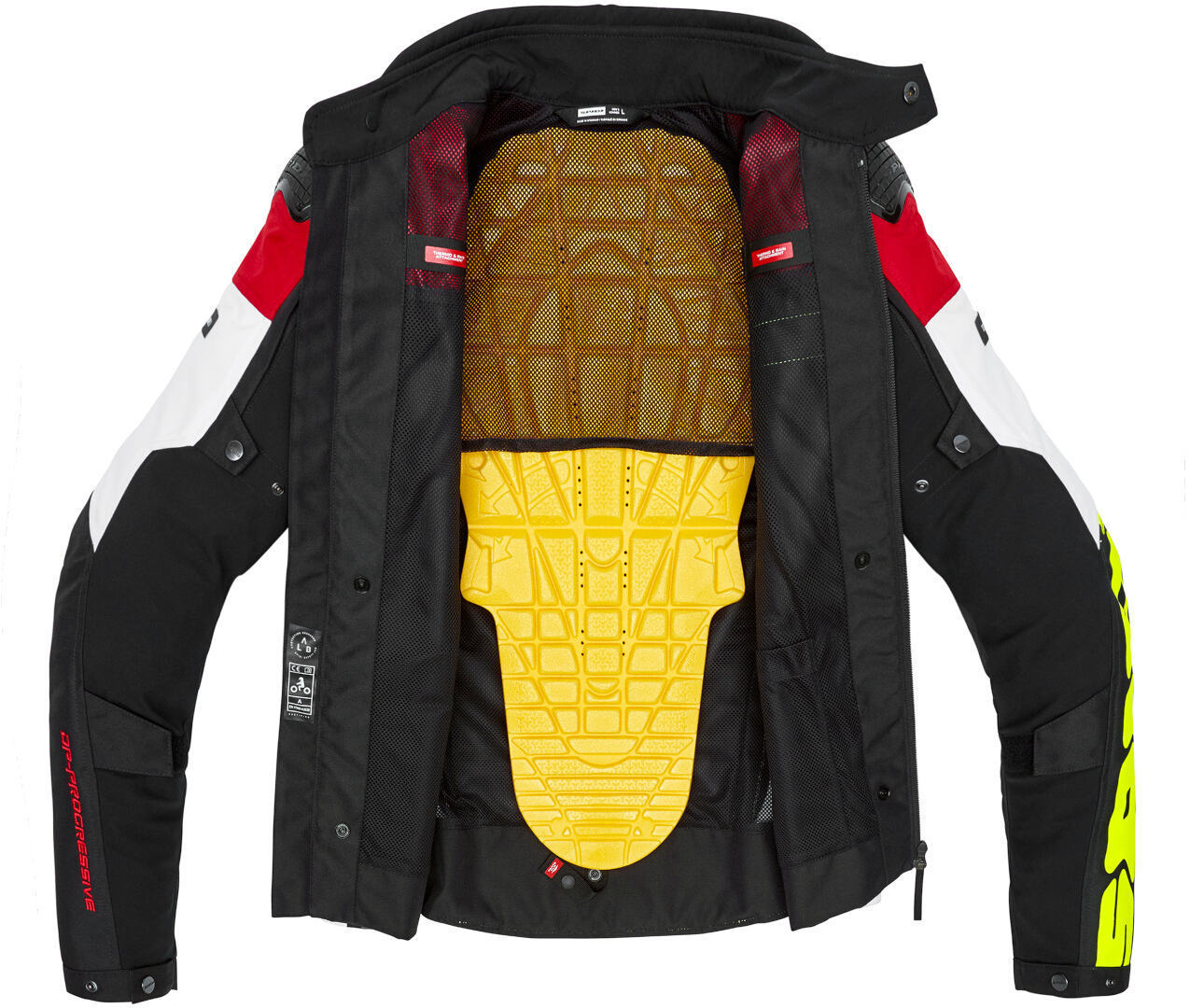 Spidi Progressive Tex perforierte Motorrad Textiljacke weiß/rot L Abbildung 3