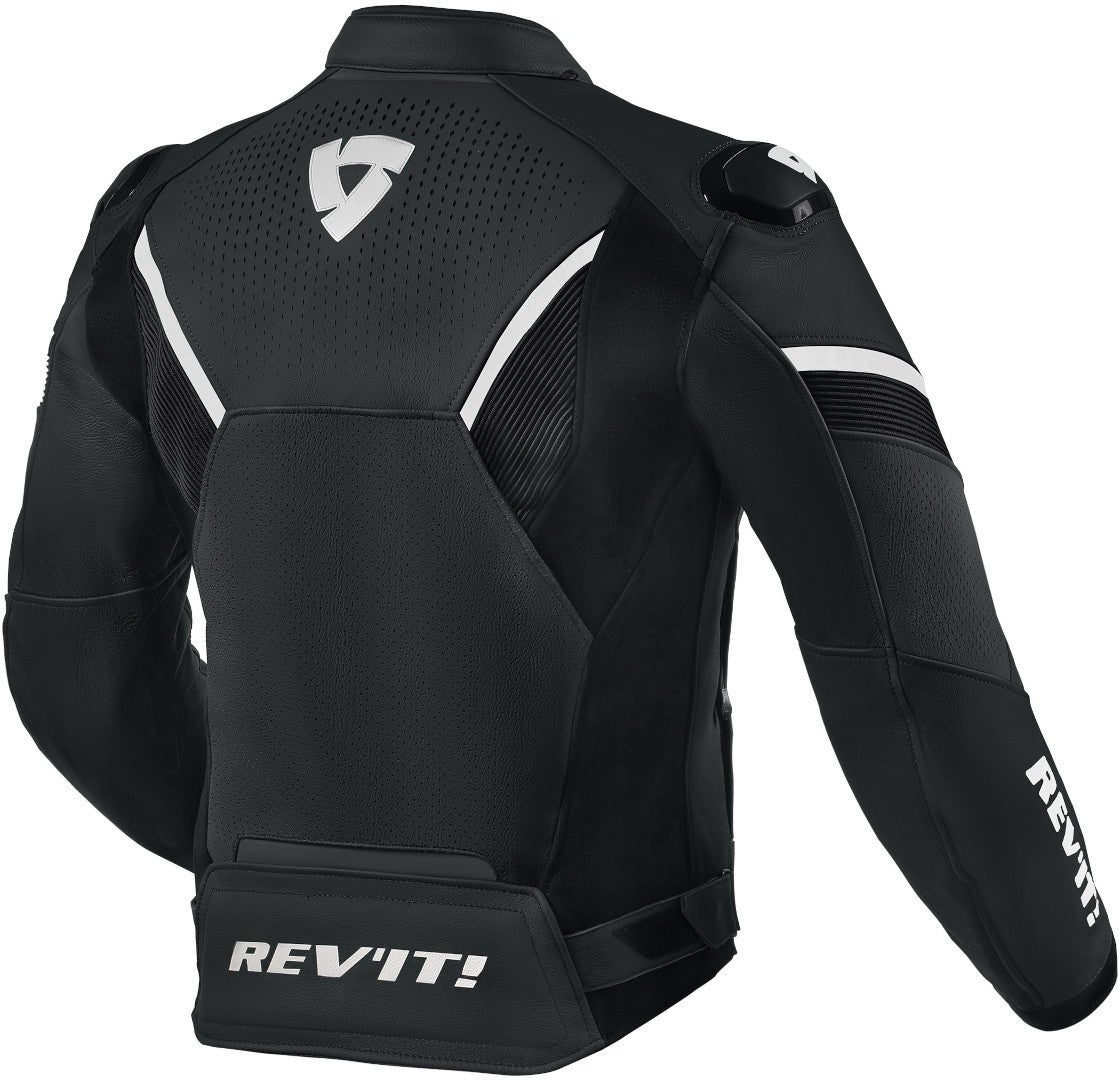 Revit Matador Jaqueta de couro de motocicleta preto/branco 46 Figura 2