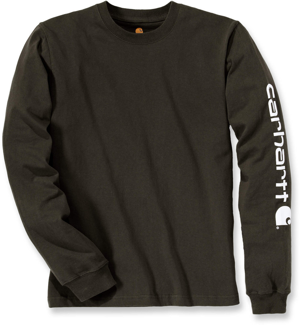 Carhartt Logo Longsleeve oliven M Figur 1