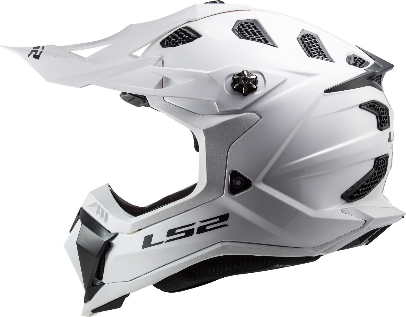 LS2 MX700 Subverter Evo II Solid Motocross Helm weiß L (59/60) Abbildung 2