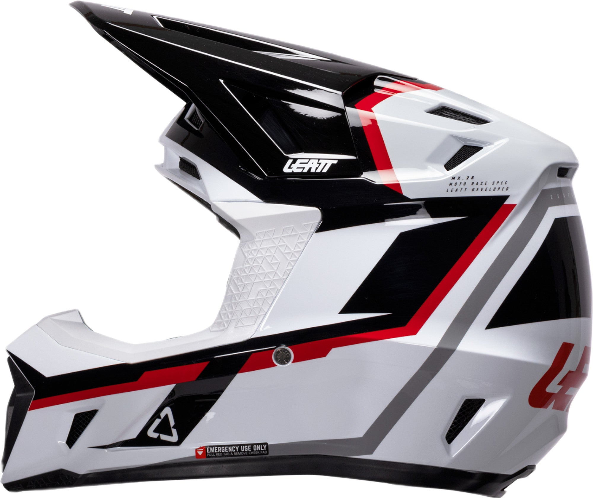 Leatt 7.5 V26 Casco da motocross con occhiali bianco/nero/rosso M (57/58) Figura 5