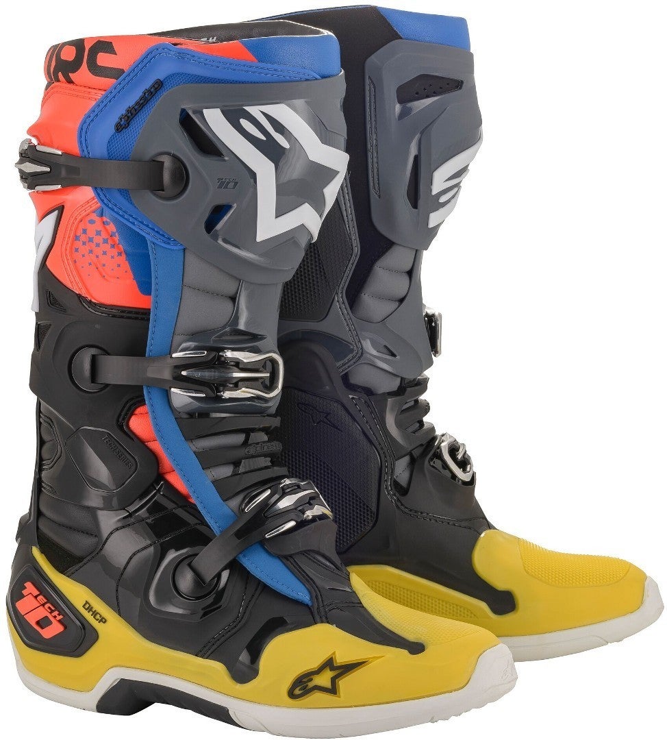 Alpinestars Tech 10 Motocross støvler sort/blå/gul 12 (47) Figur 1