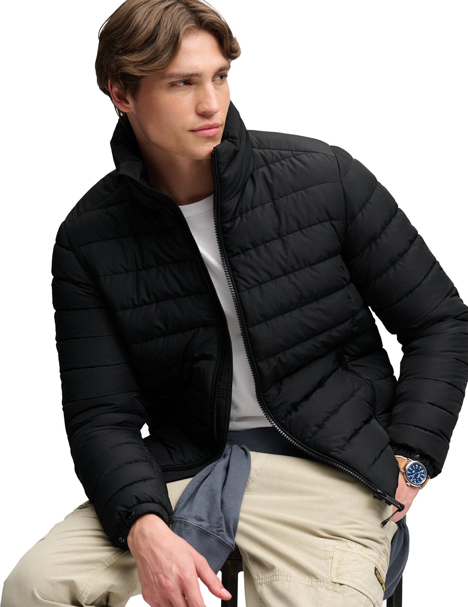 Superdry & Co Fuji Stepēta jaka melns M 6. attēls