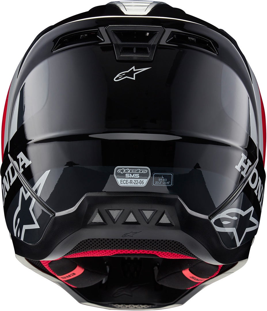 Alpinestars SM5 Honda Casco Motocross nero/rosso S (55/56) Figura 4