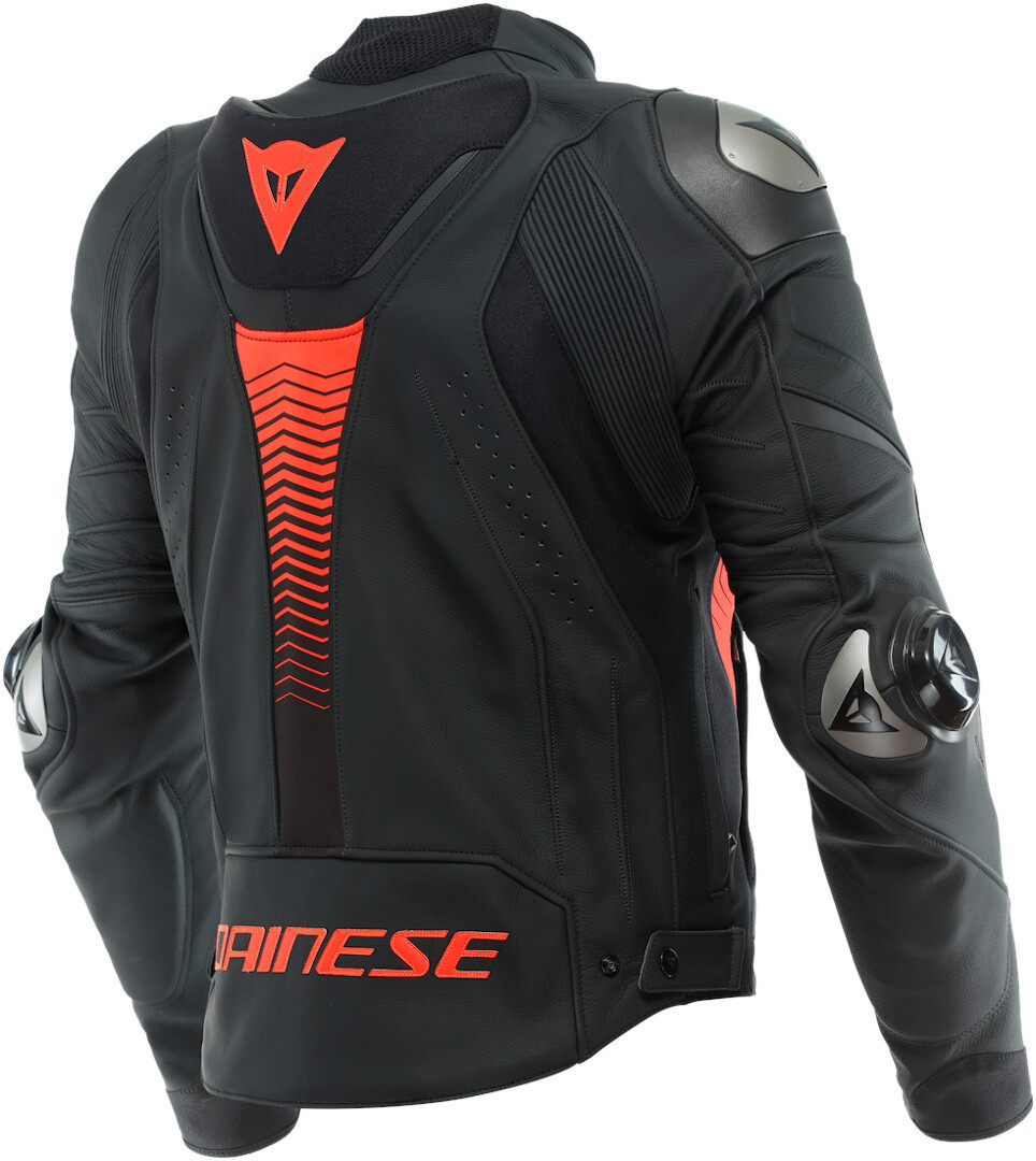 Dainese Super Speed 4 Motorcycle Leather Jacket black/red 52 Figure 2