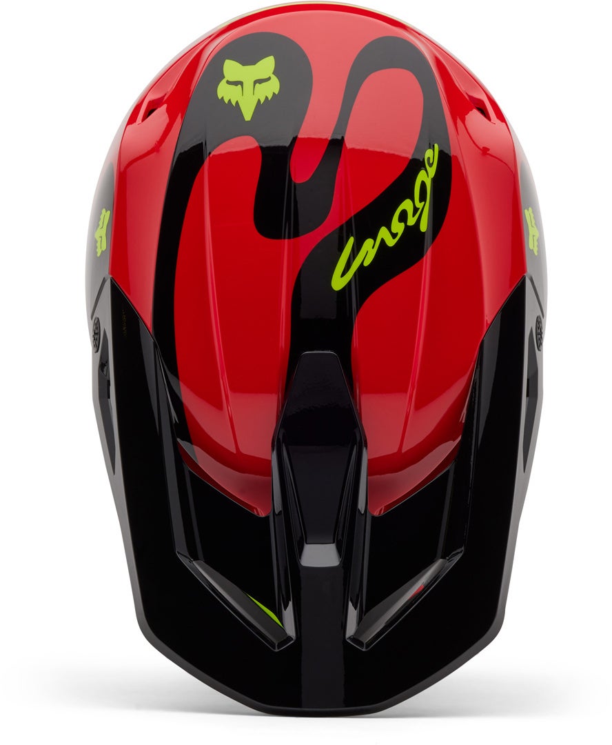 FOX V1 Emotion Casco da motocross nero/rosso/giallo M (57/58) Figura 5