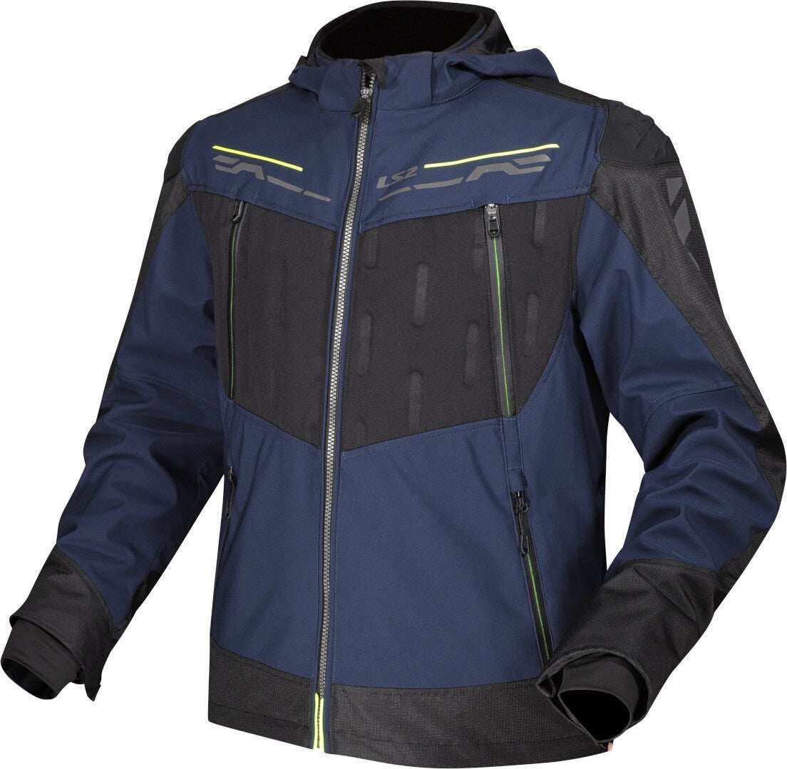 LS2 Zirconium waterproof Motorcycle Textile Jacket blue/black 5XL Figure 1