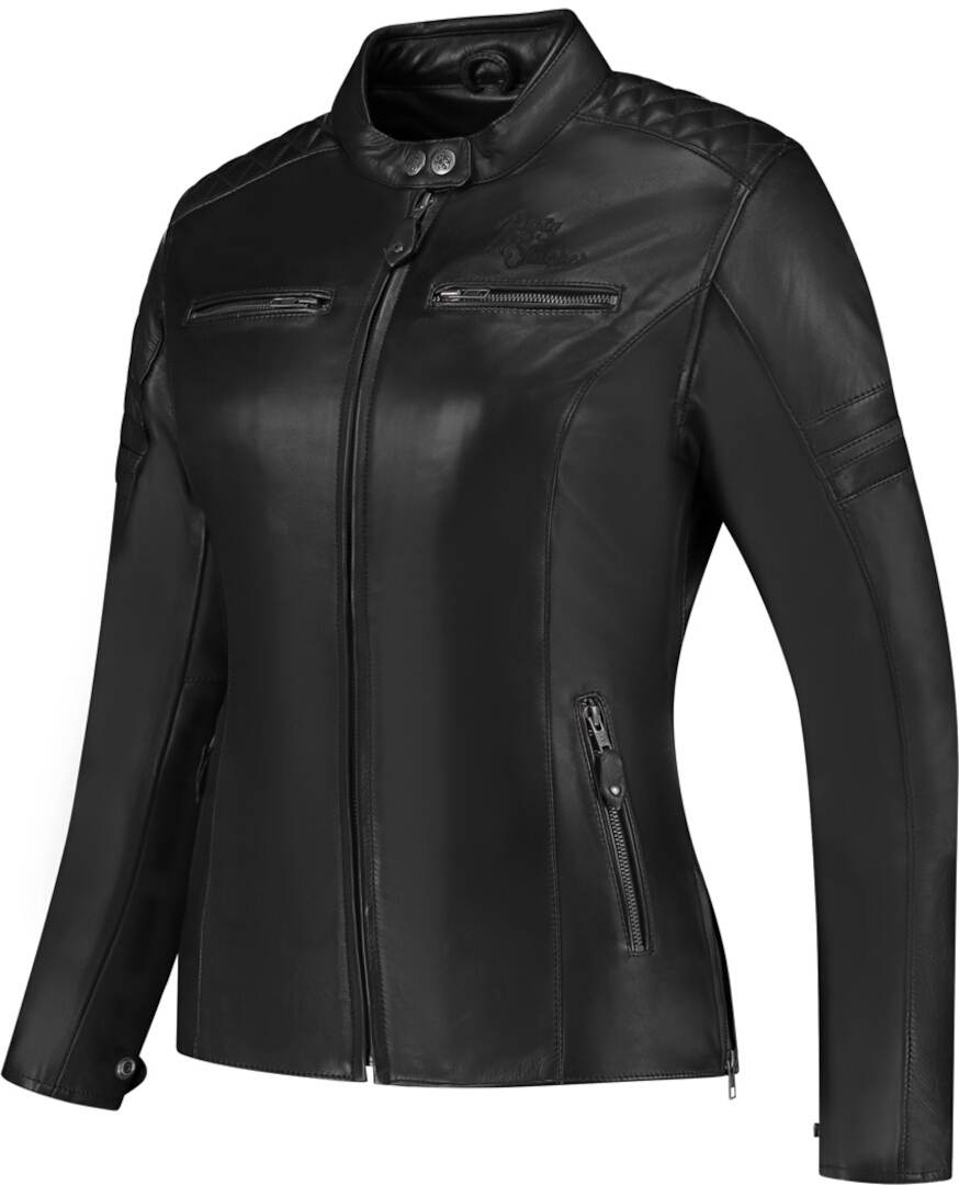 Rusty Stitches Joyce V2 Dames Motorfiets Leren Jas Zwart 38 Figuur 1