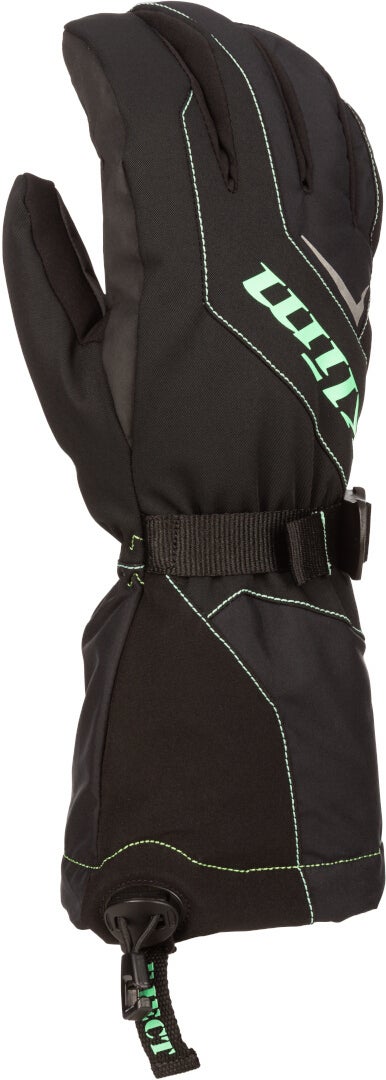 Klim Ember Gauntlet Dame snescooterhandsker Sort/mint M Figur 1
