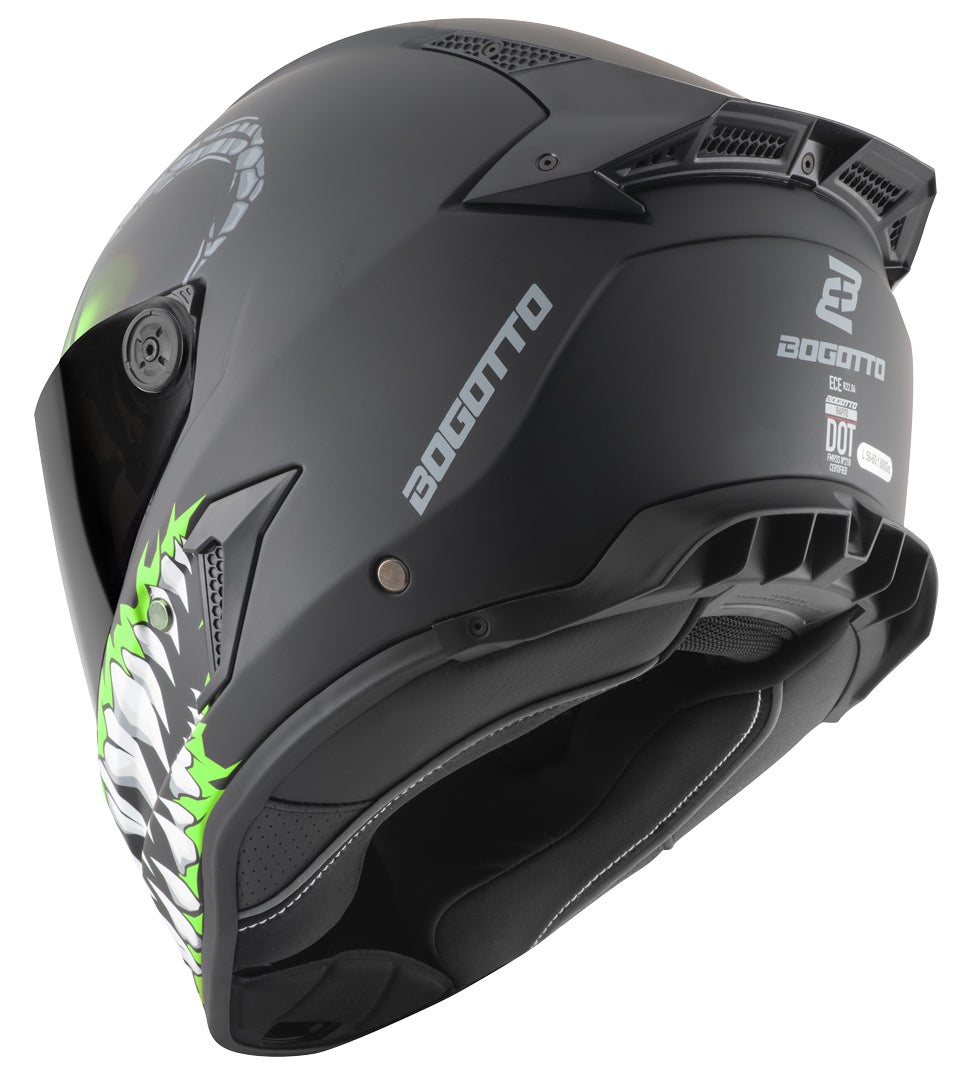 Bogotto Rapto Reptile Helmet black/green matt 2XL (63/64) Figure 6