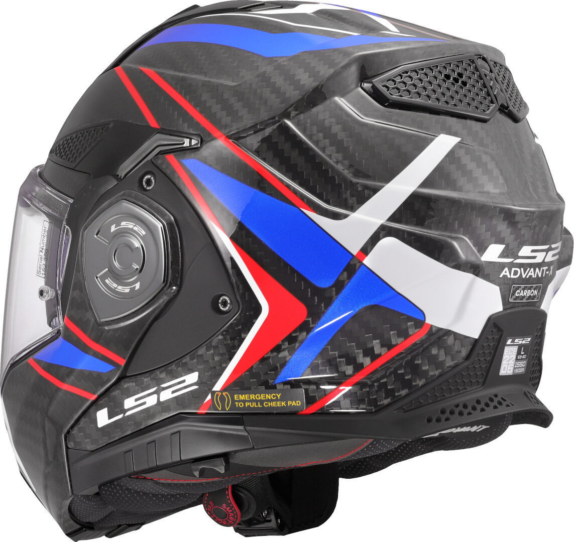 LS2 FF901 Advant X Carbon Future II Casco bianco/blu/rosso L (59/60) Figura 3