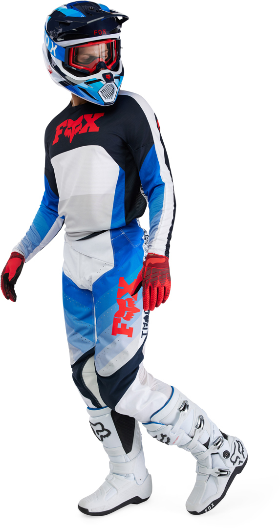FOX 360 Fade Pantalons de motocross Blanc/bleu 36 Figure 9