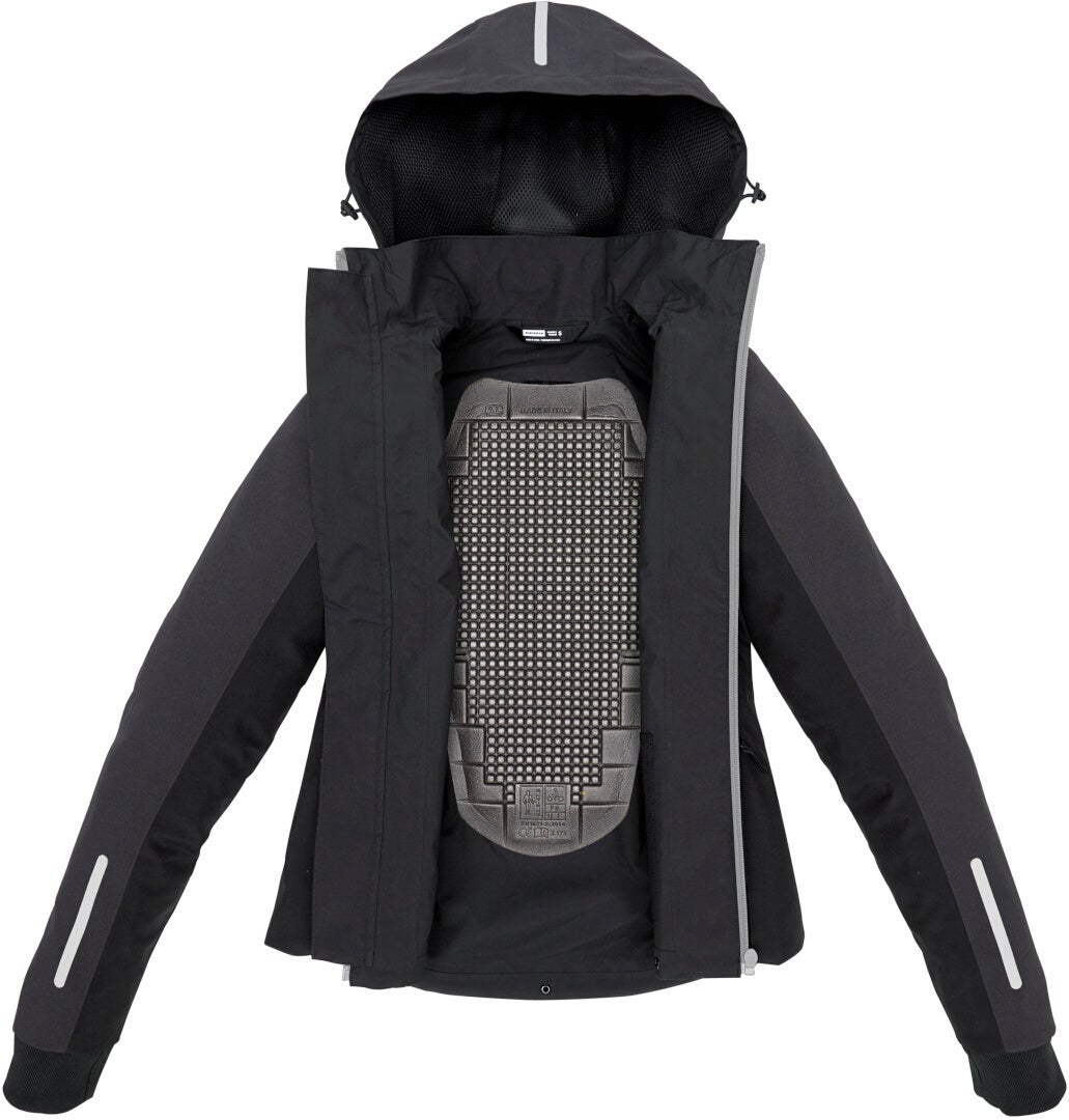 Spidi H2Out II sudadera con capucha impermeable para mujer negro/rojo XL Figura 4