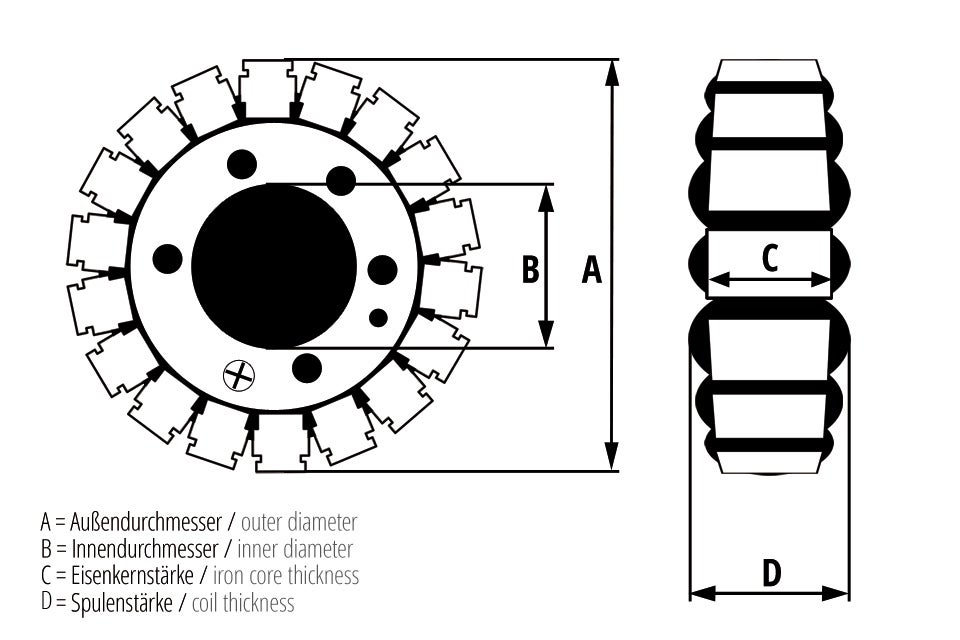 ElectroSport Stator ESG81 für Lichtmaschine Figura 2