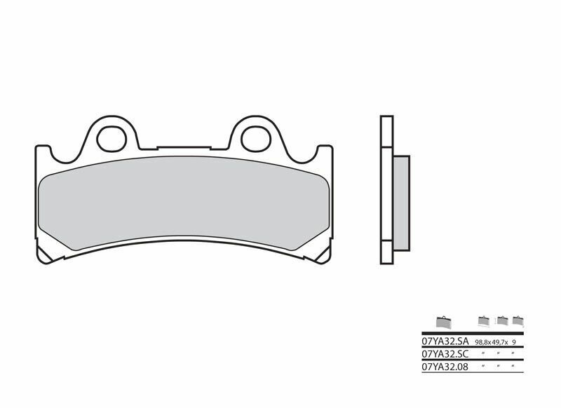 Brembo S.p.A. Plăcuțe de frână din metal sinterizat pe stradă - 07YA32SA Figura 2